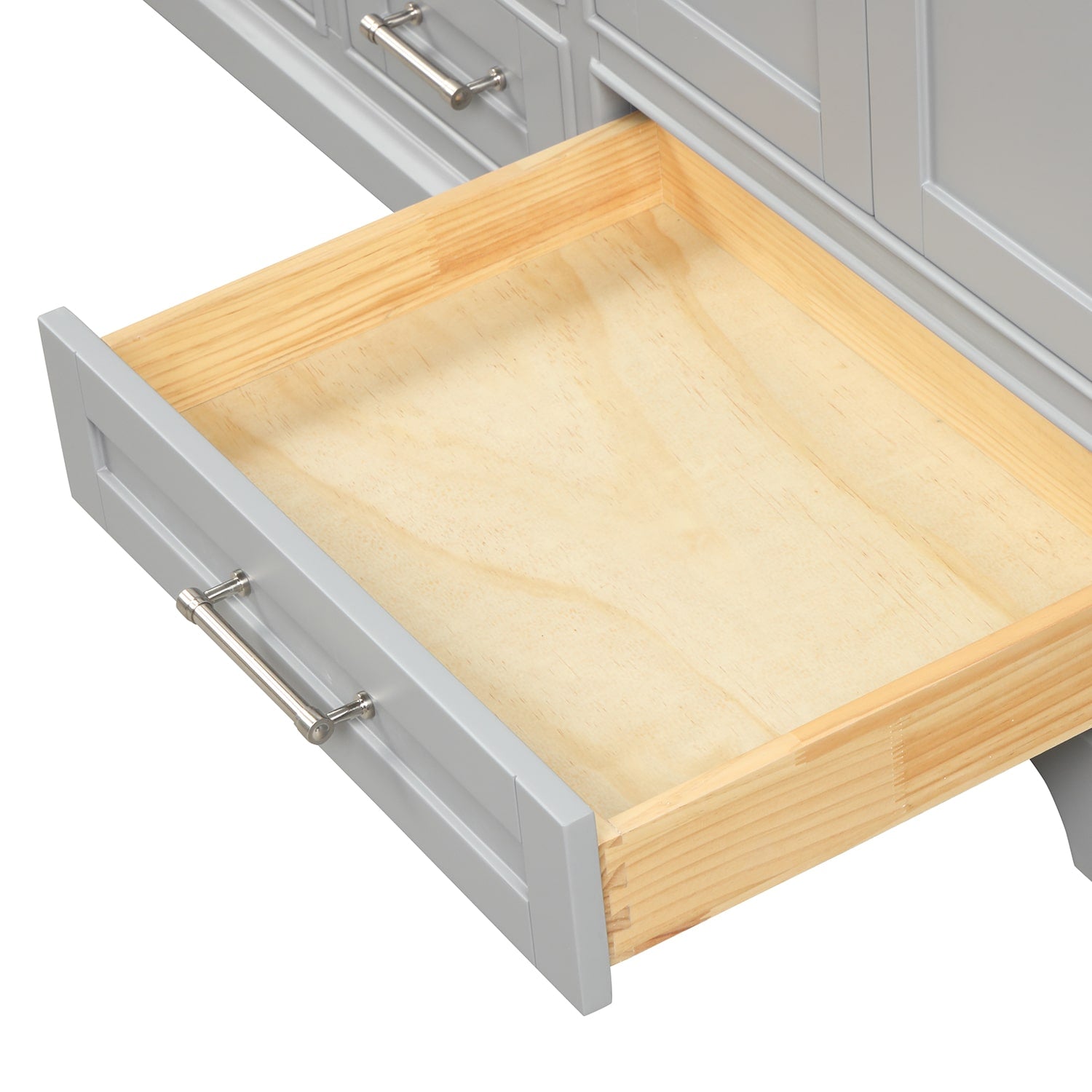 Copenhagen 60″ Vanity with Marble Countertop Double Sink - Contemporary Bathroom Vanity