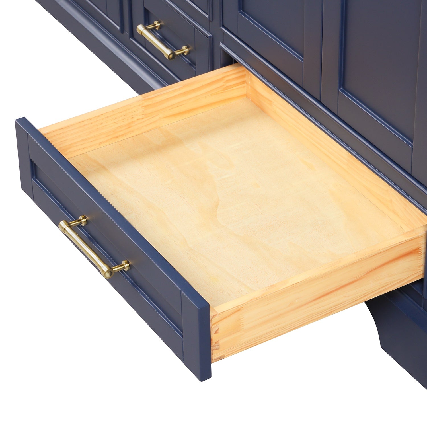 Copenhagen 60″ Bathroom Vanity with Marble Countertop - Contemporary Bathroom Vanity