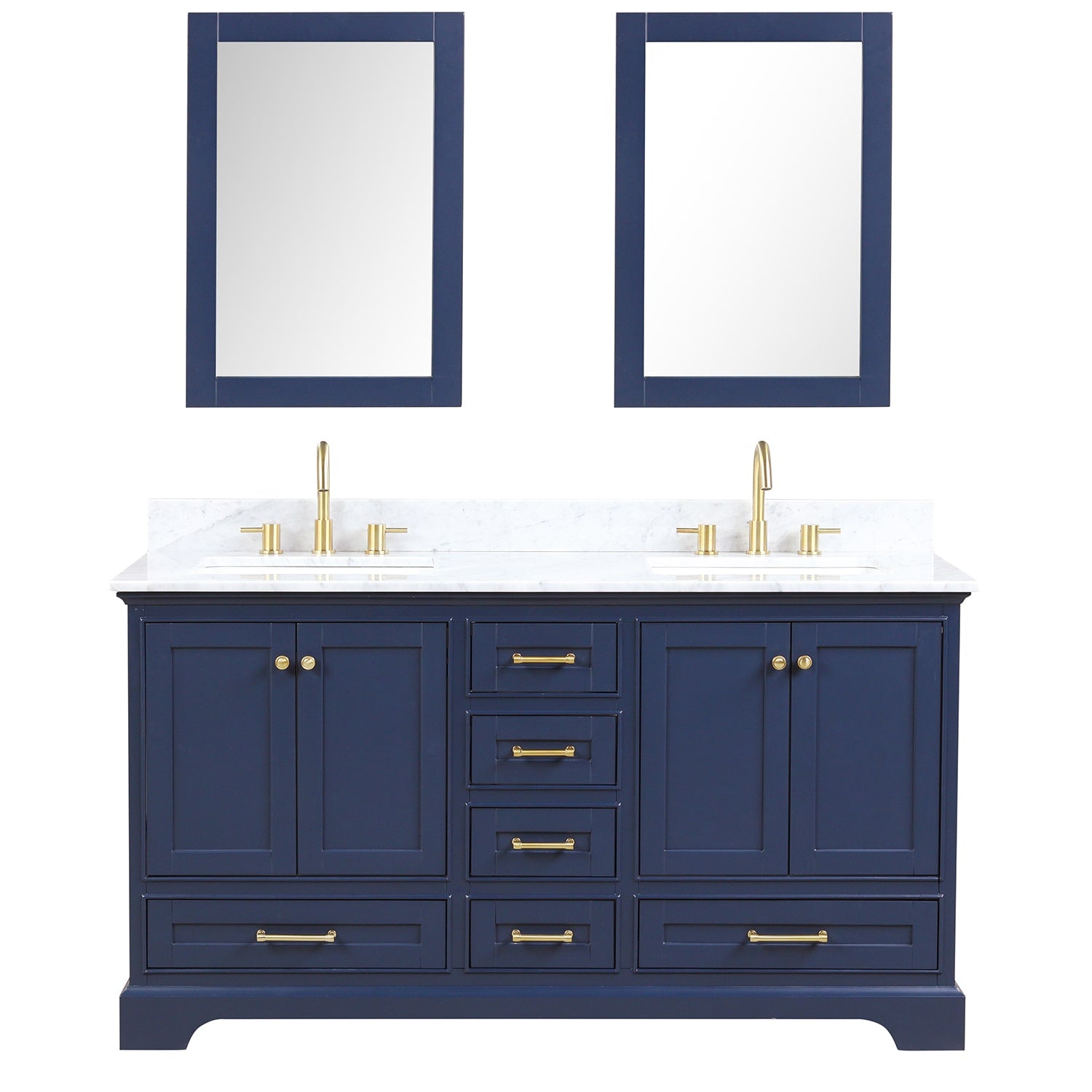 Copenhagen 60″ Bathroom Vanity with Double Sink - Contemporary Bathroom Vanity