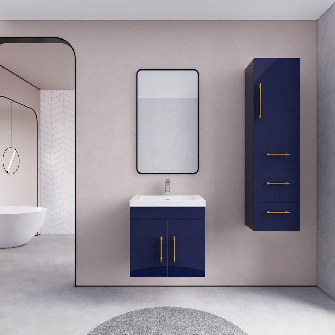 Eliza 24'' Wall Mounting Vanity With Single Sink - Luxury Bathroom Vanity