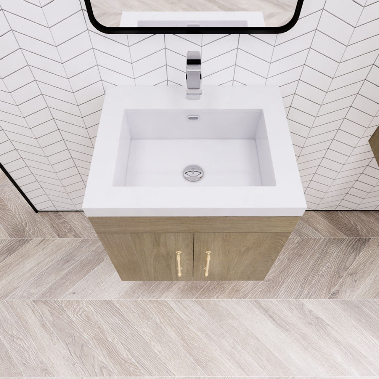 Eliza 24'' Wall Mounting Vanity With Single Sink Vanity Plus - Luxury Bathroom Vanity