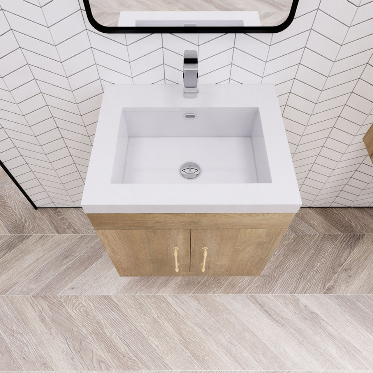 Eliza 24'' Wall Mounting Vanity With Single Sink - Luxury Bathroom Vanity