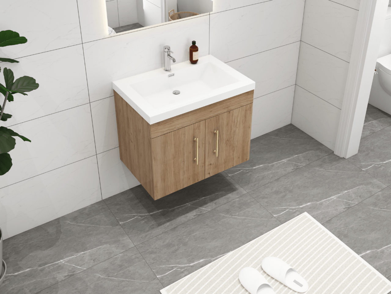 Eliza 30'' Wall Mount Bathroom Vanity with Single Sink - Luxury Bathroom Vanity