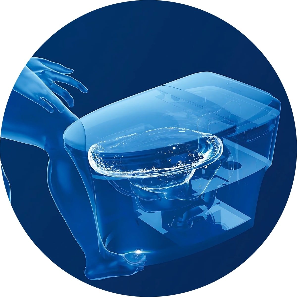 A traditional toilet installed in a classic lavatory, or opt for a smart toilet with heated seats and automatic functions for a high-tech upgrade