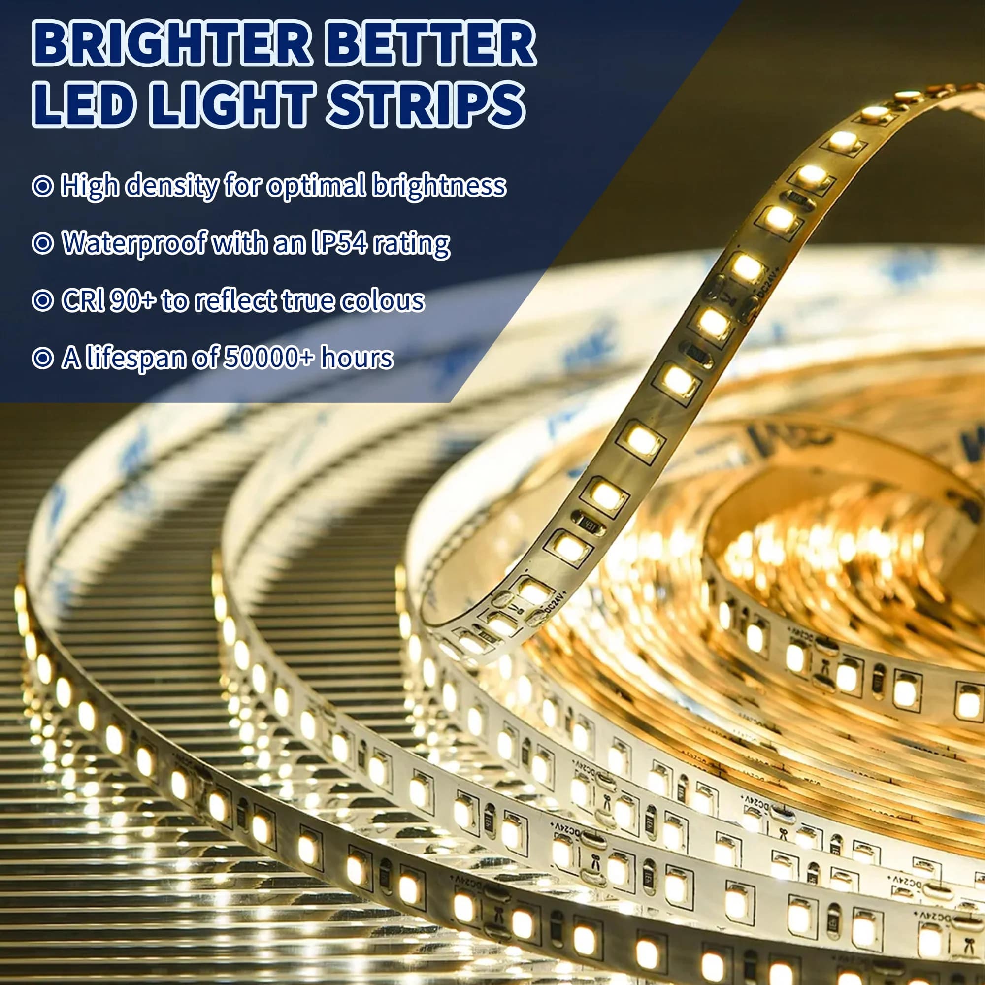 Luna 40" LED Bathroom Mirror – Ice Textures Edge