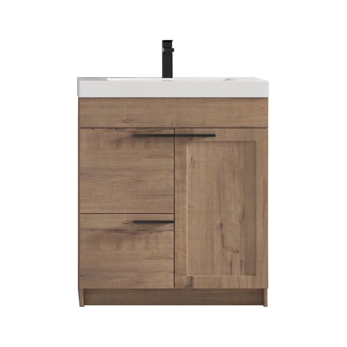 Hanover 30″ Free-Standing Vanity with Acrylic Top Vanity Plus - Contemporary Bathroom Vanity