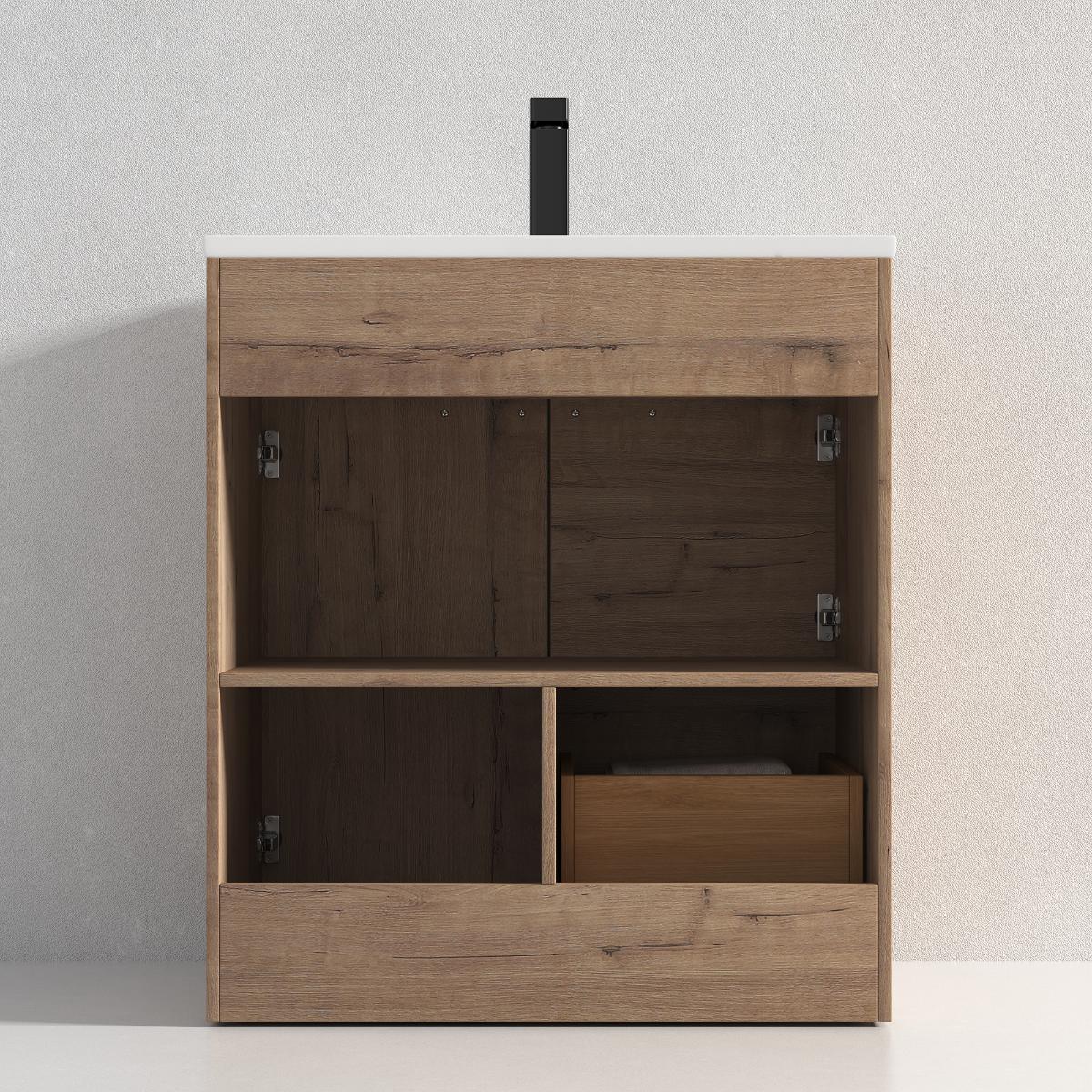 Hanover 30″ Free-Standing Vanity with Acrylic Top Vanity Plus - Contemporary Bathroom Vanity