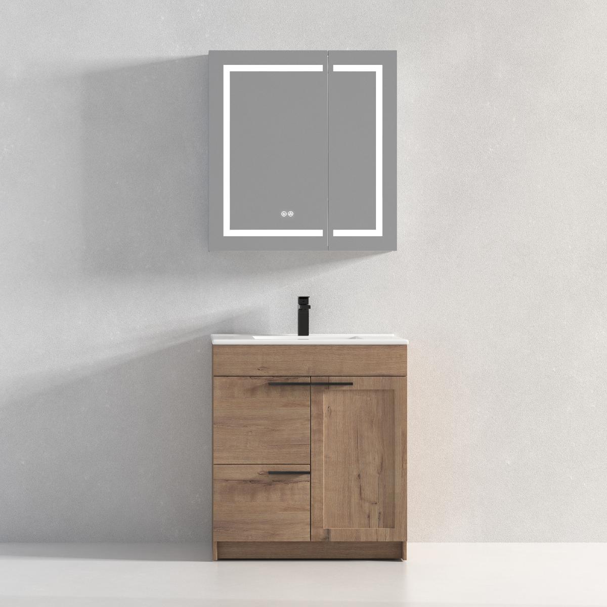 Hanover 30″ Free-Standing Vanity with Acrylic Top Vanity Plus - Contemporary Bathroom Vanity