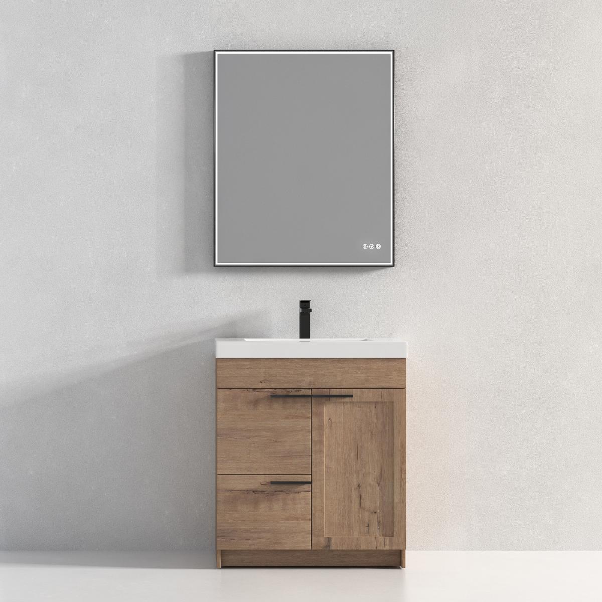 Hanover 30″ Free-Standing Vanity with Acrylic Top Vanity Plus - Contemporary Bathroom Vanity