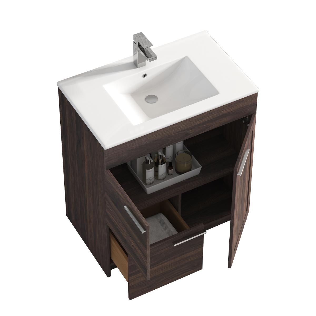 Hanover 30″ Free-Standing Vanity with Acrylic Top Vanity Plus - Contemporary Bathroom Vanity