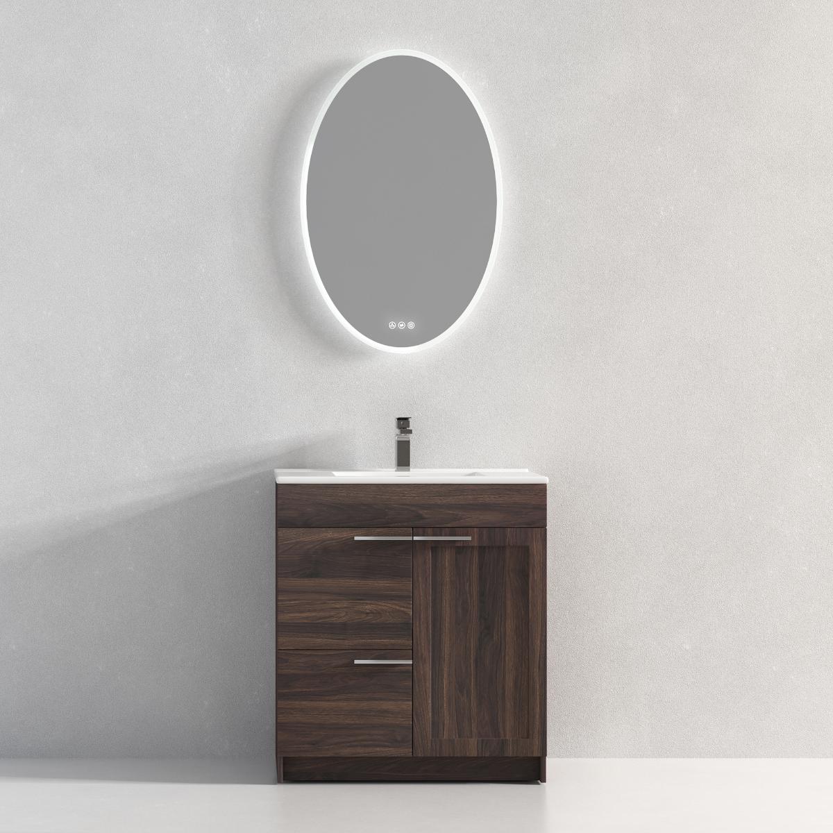 Hanover 30″ Free-Standing Vanity with Acrylic Top Vanity Plus - Contemporary Bathroom Vanity