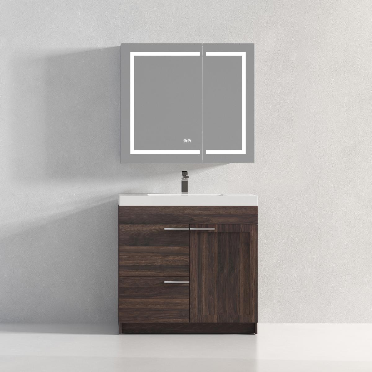 Hanover 36″ Free-Standing Vanity with Acrylic Top Vanity Plus - Contemporary Bathroom Vanity