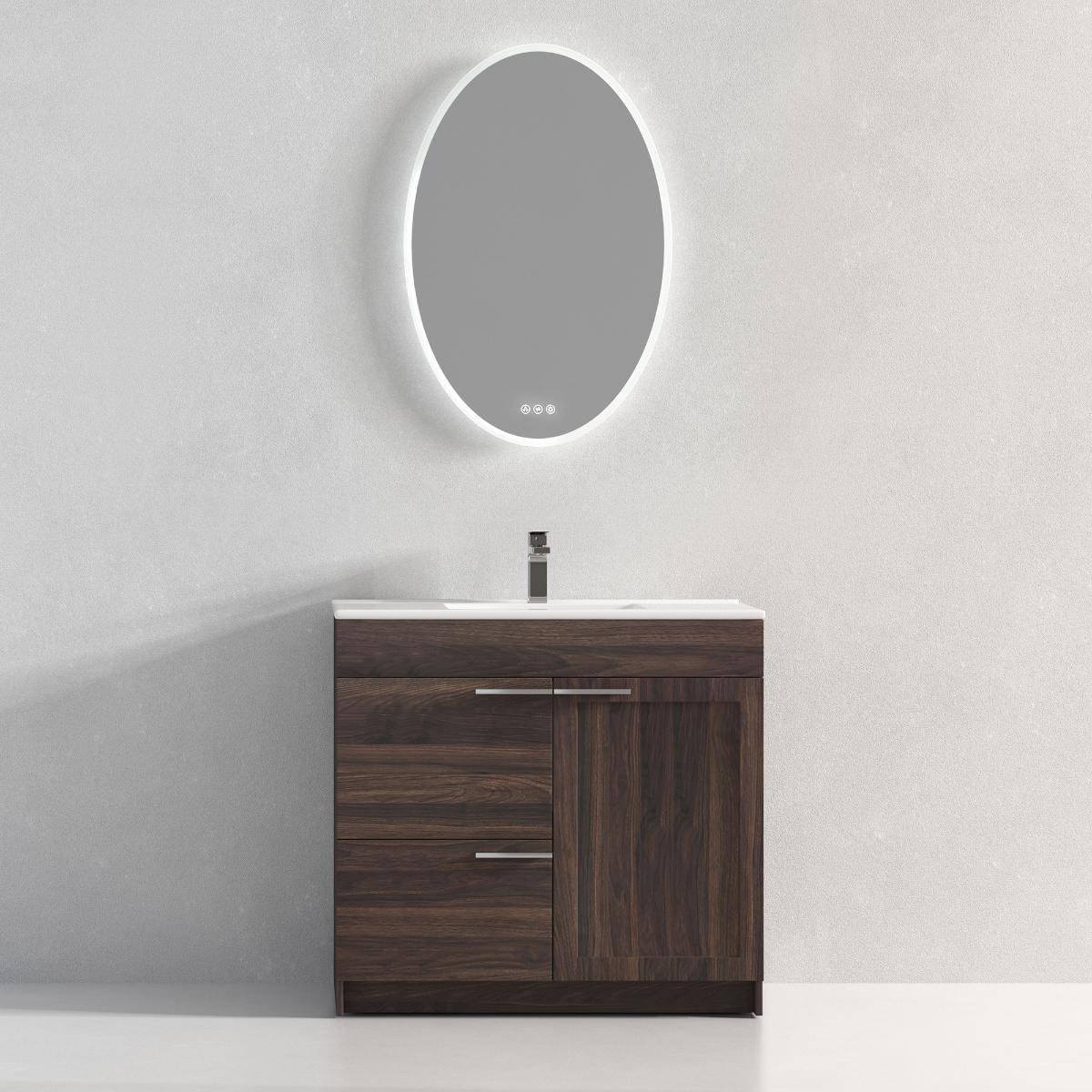 Hanover 36″ Free-Standing Vanity with Acrylic Top Vanity Plus - Contemporary Bathroom Vanity