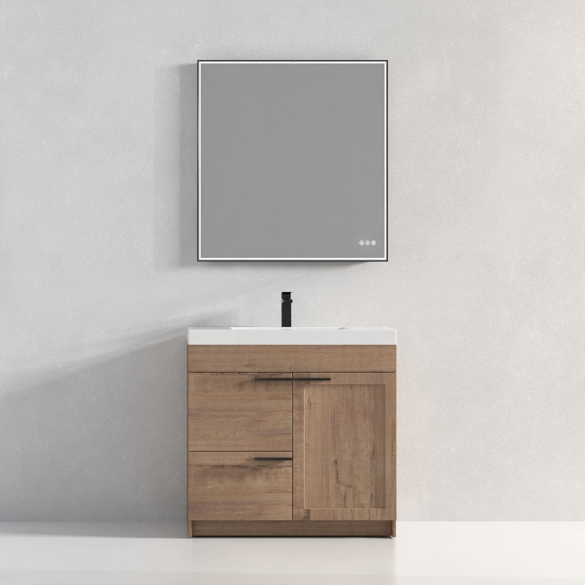 Hanover 36″ Free-Standing Vanity with Acrylic Top - Contemporary Bathroom Vanity