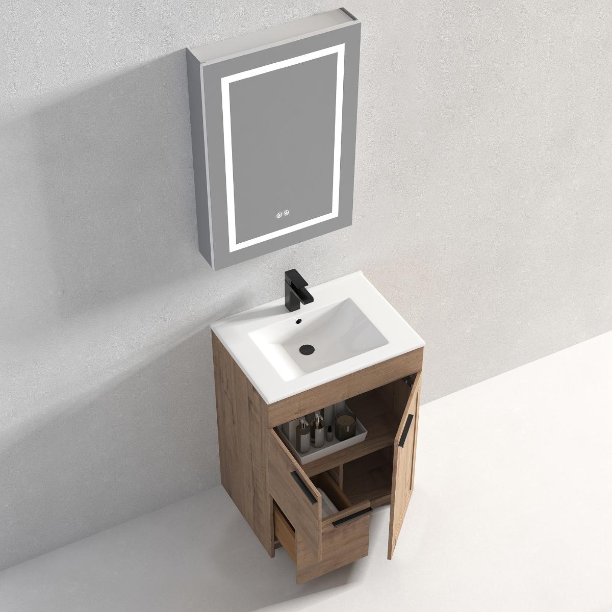 Hanover 24" Bathroom Vanity with Top - Contemporary Bathroom Vanity