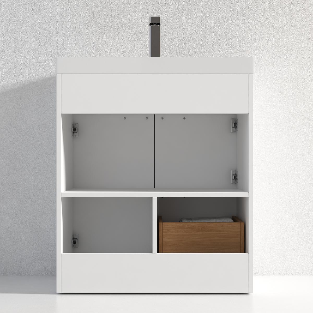 Hanover 30″ Free-Standing Vanity with Acrylic Top - Contemporary Bathroom Vanity