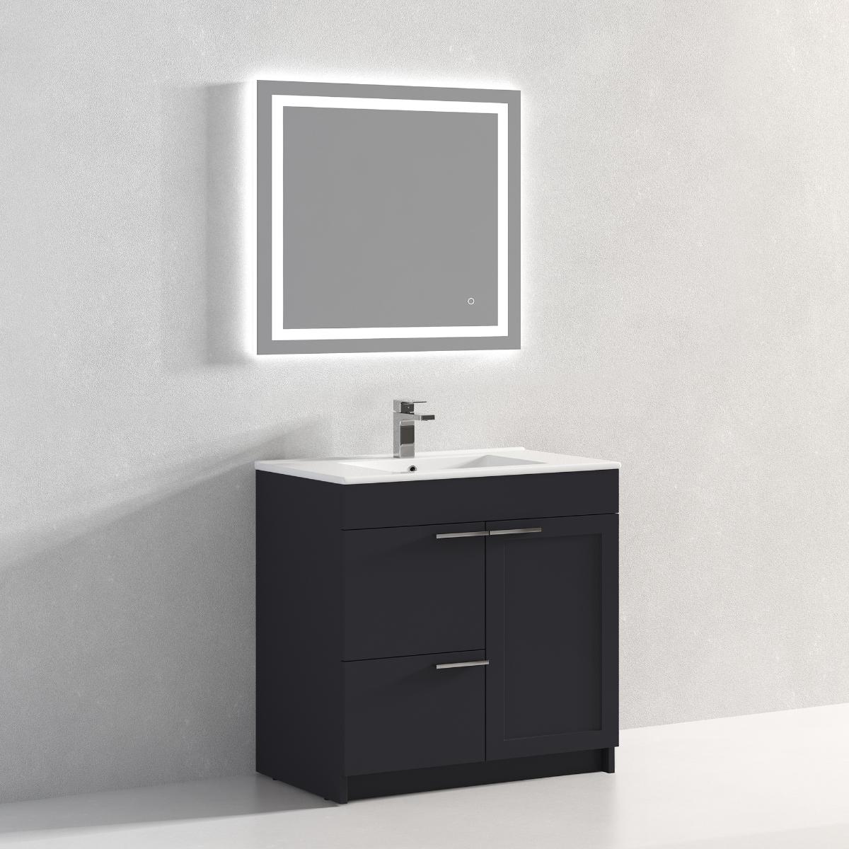 Hanover 36″ Free-Standing Vanity with Top Contemporary Bathroom Vanity