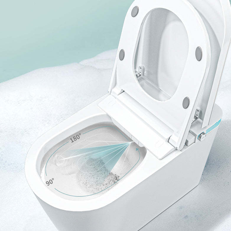 Smart toilet installation in a traditional lavatory, combining innovative features like touchless operation with the timeless appeal of a classic bathroom