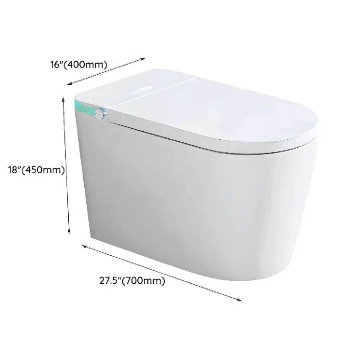 Smart toilet installation in a traditional lavatory, combining innovative features like touchless operation with the timeless appeal of a classic bathroom