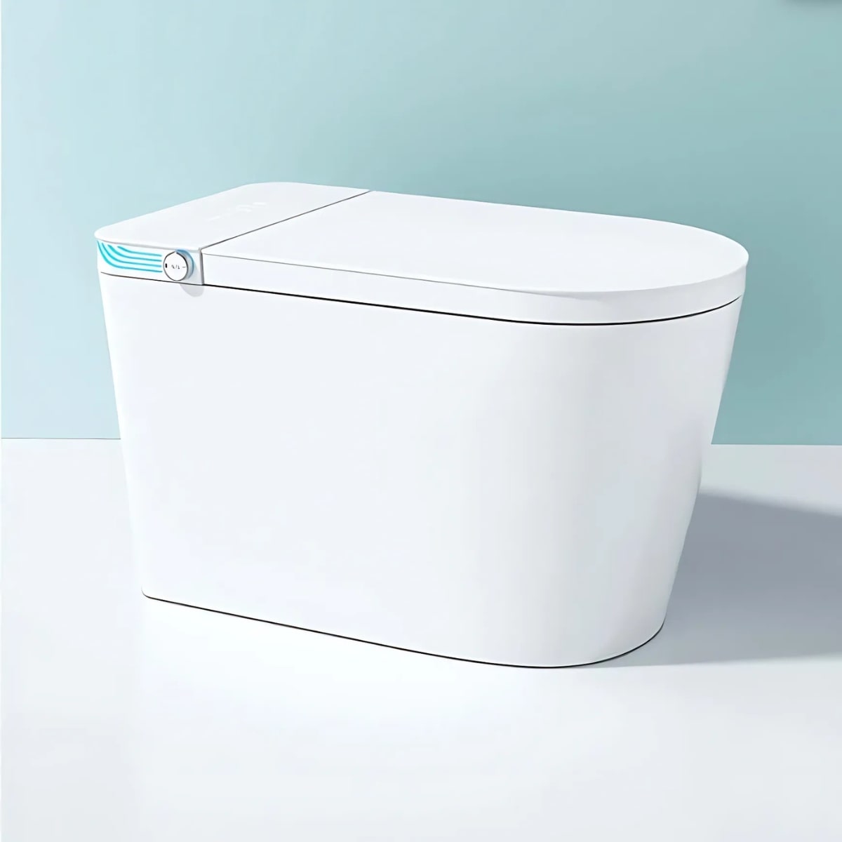 Smart toilet installation in a traditional lavatory, combining innovative features like touchless operation with the timeless appeal of a classic bathroom