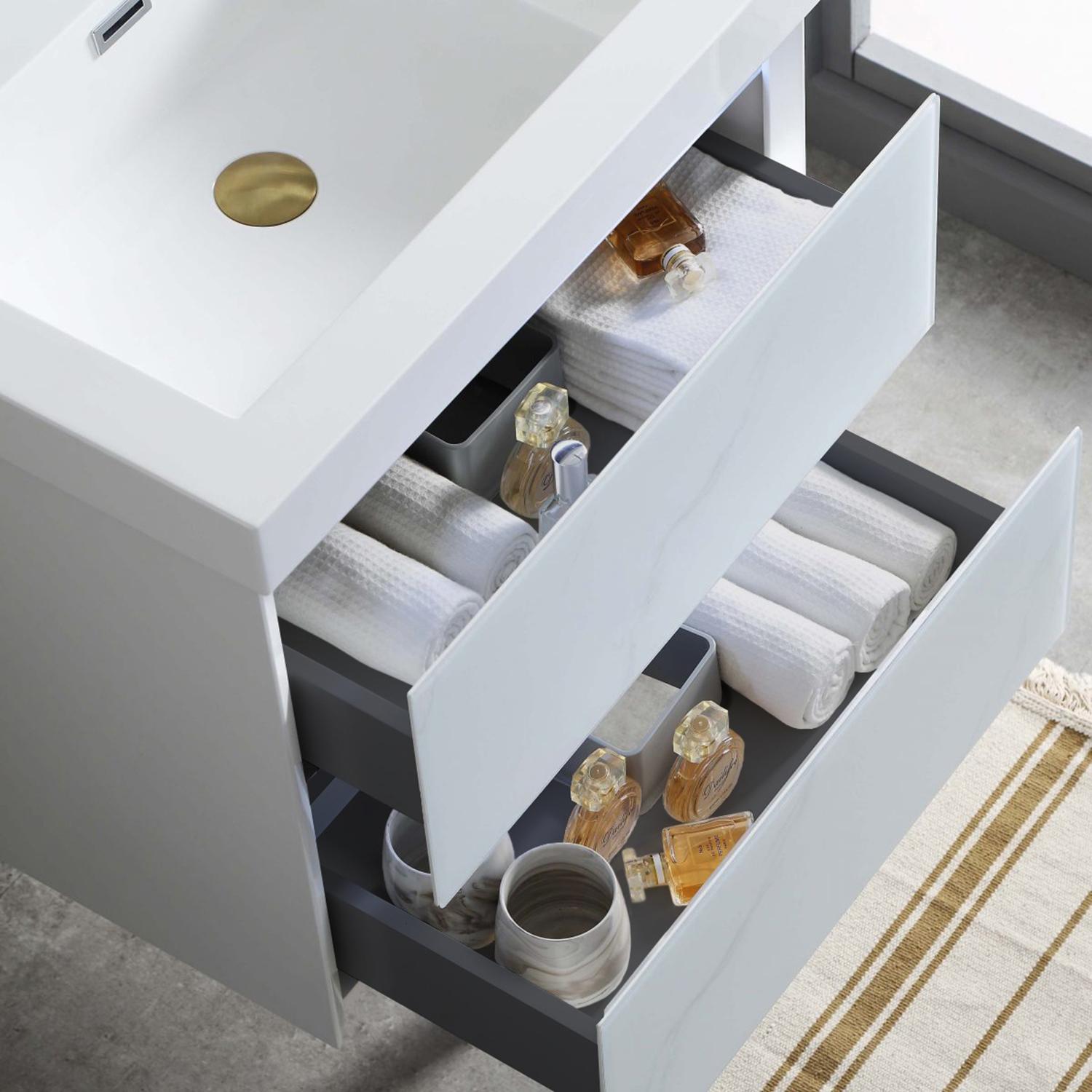 Jena 24" Bathroom Vanity with Acrylic Top - Luxury Bathroom Vanity