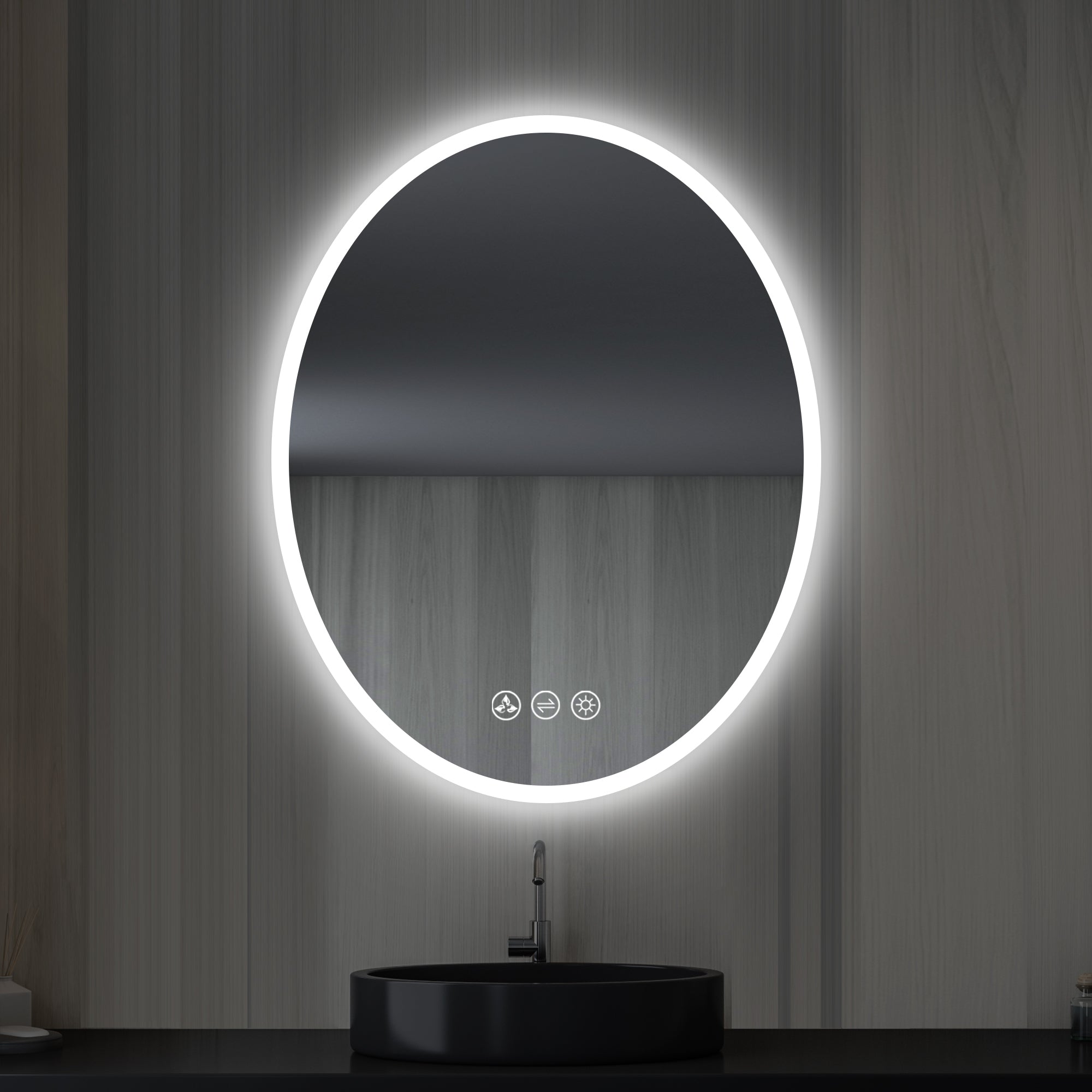 Oval 20" Oval Bathroom LED Mirror