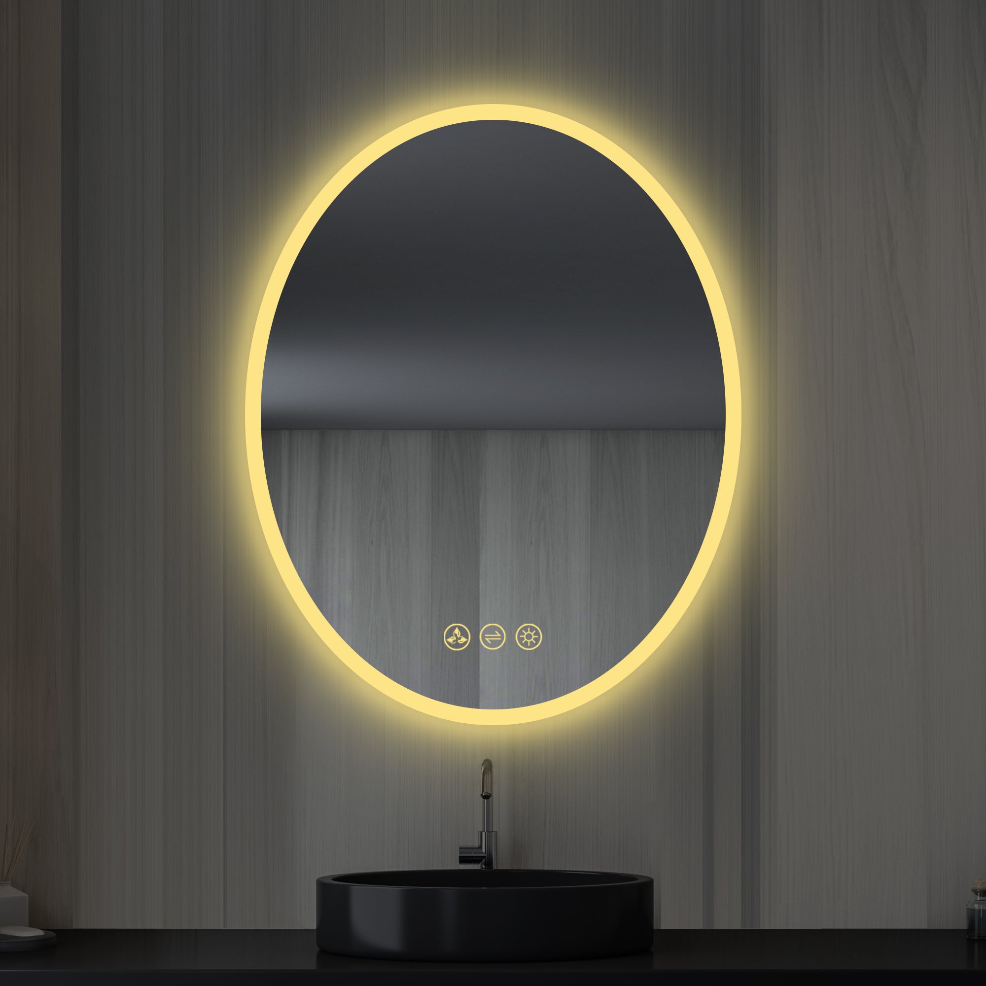 Oval 20" Oval Bathroom LED Mirror