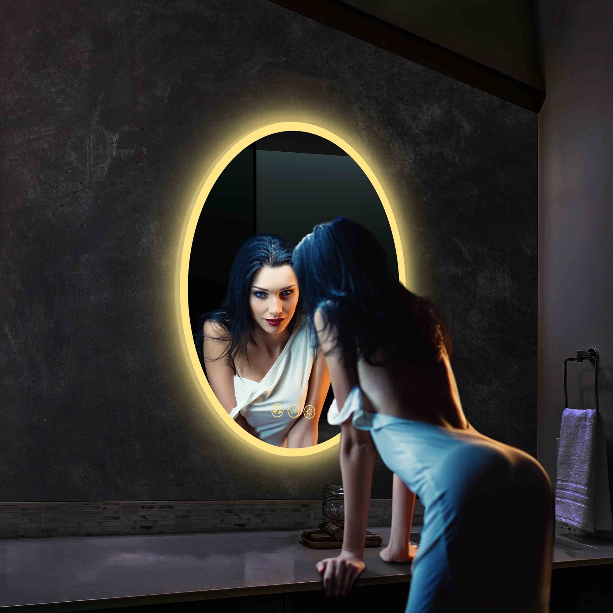 Oval 24" Oval LED Mirror