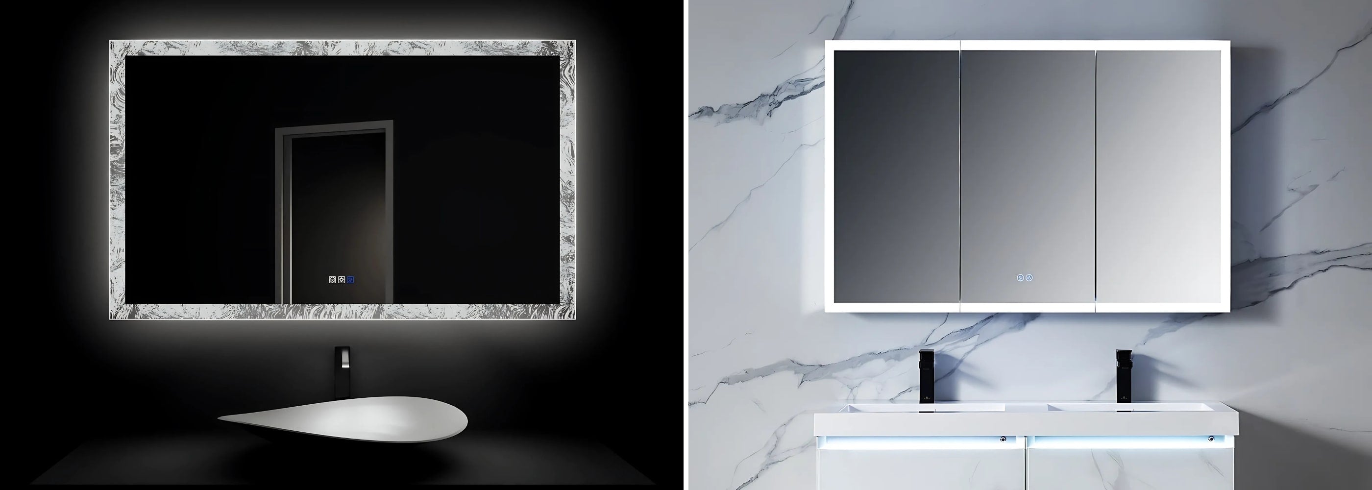 New Lighted Mirrors with LED Medicine Cabinet options for storage