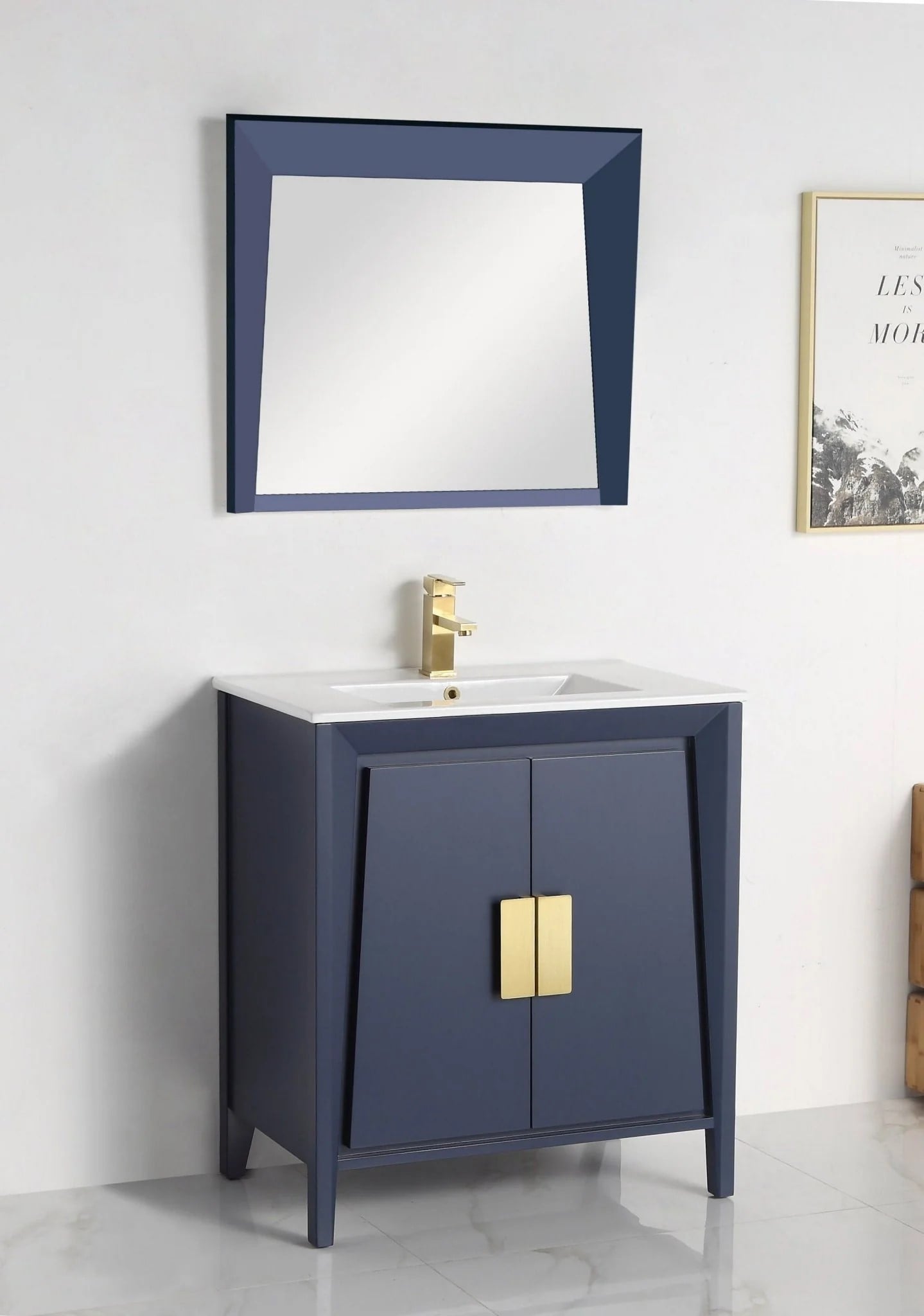 36" Larvotto Vanity with Ceramic Top - Modern Bathroom Vanity