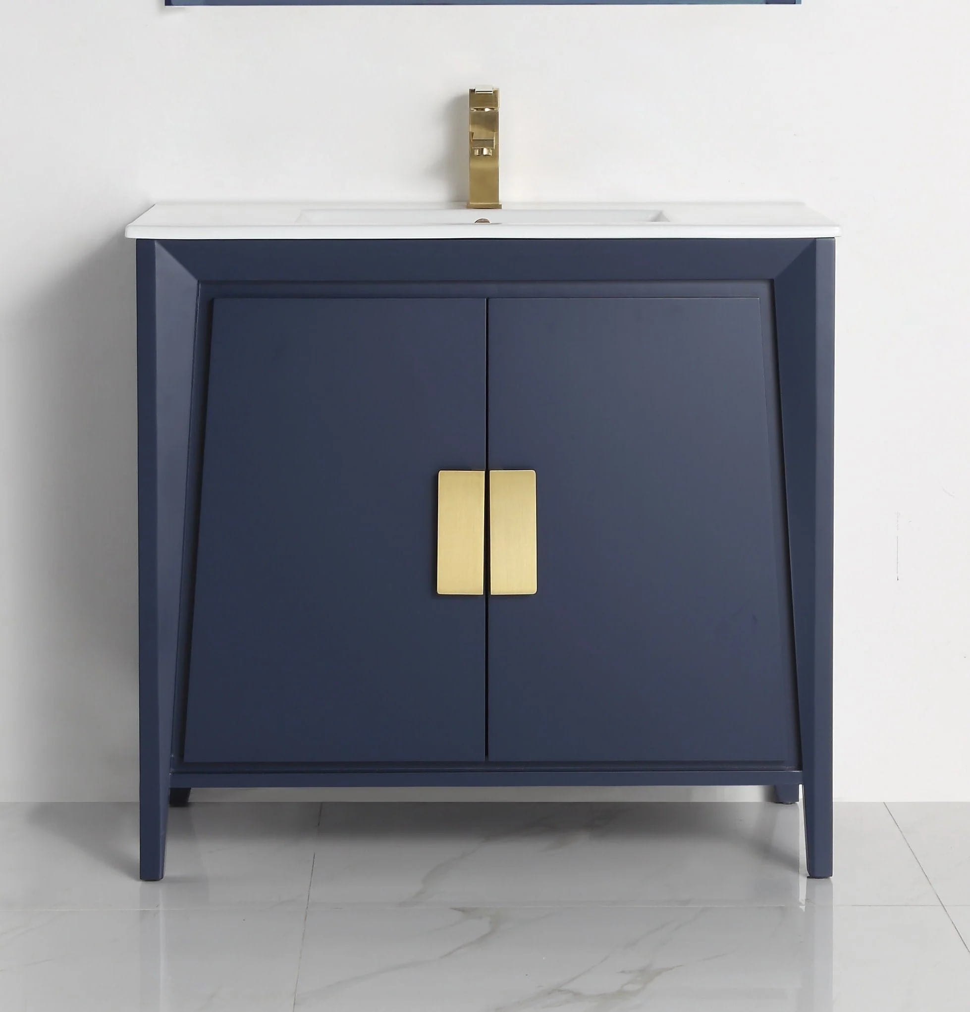 36" Larvotto Vanity with Ceramic Top - Modern Bathroom Vanity