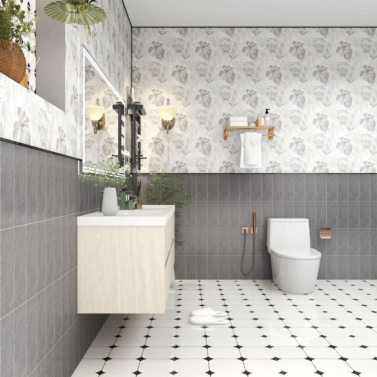Louis 72" Modern Wall-Mounted with Double Sink