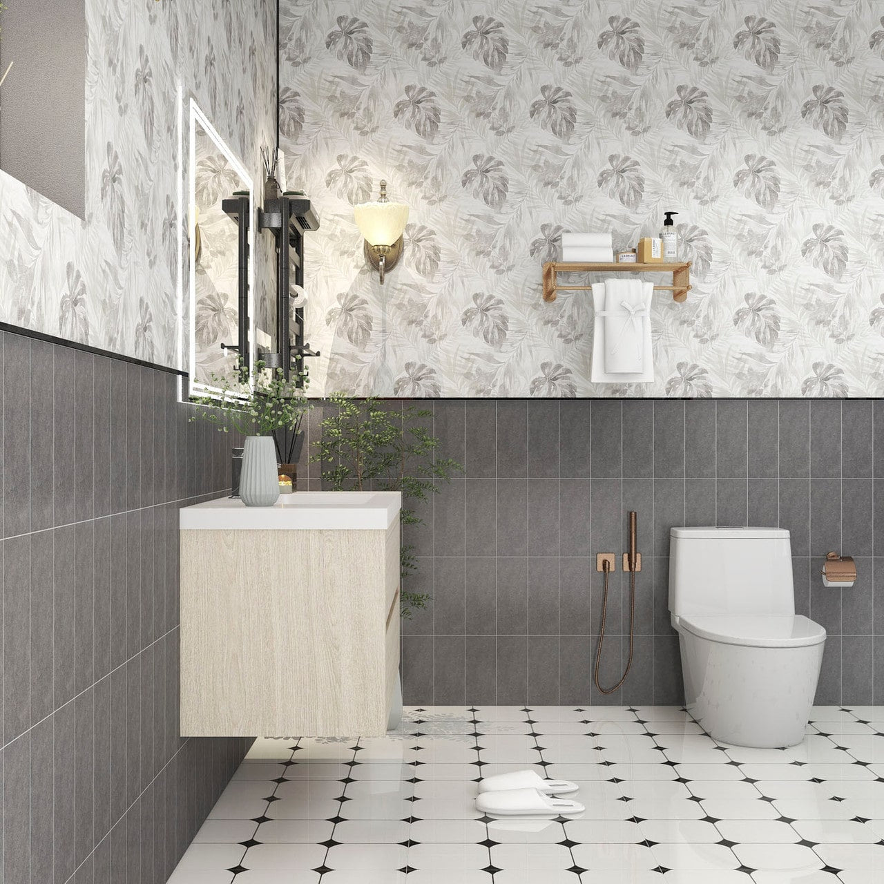 Louis 42" Modern Wall-Mounted Vanity