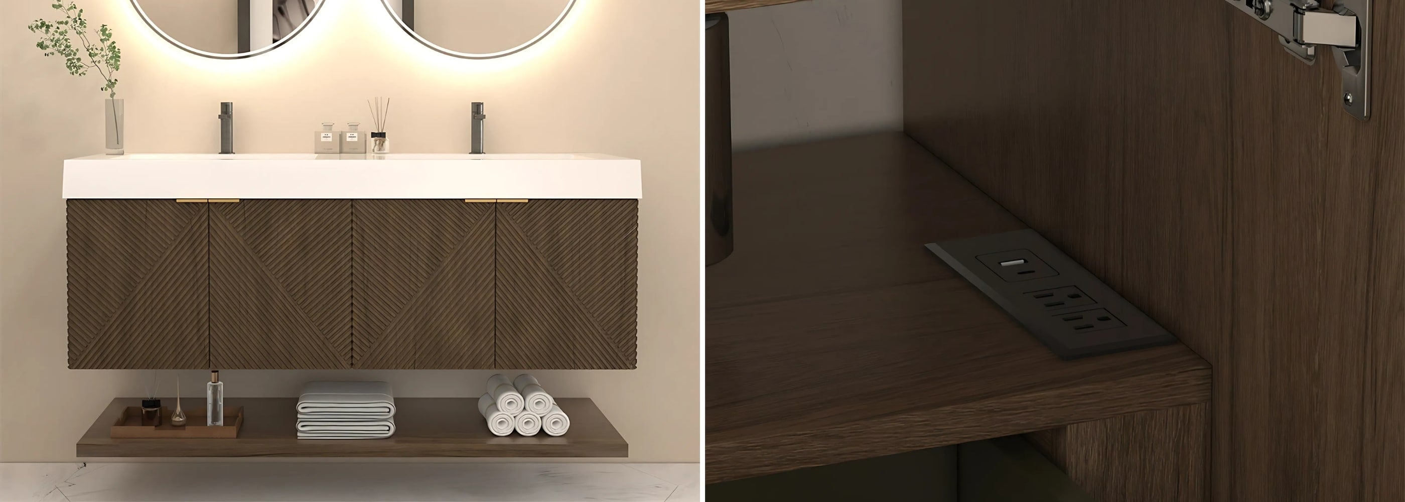 Luxury Bathroom Vanities with smart bathroom features & Premium bathroom vanities