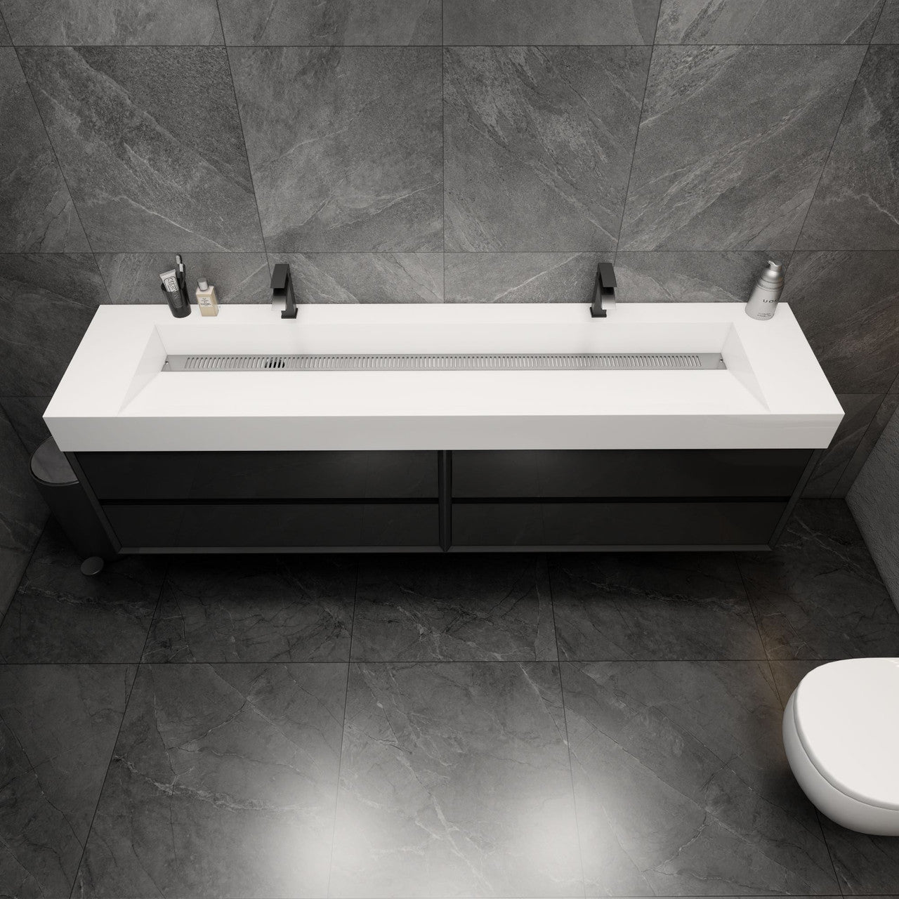 MAX 84" Wall Mounted Vanity with Double Sink