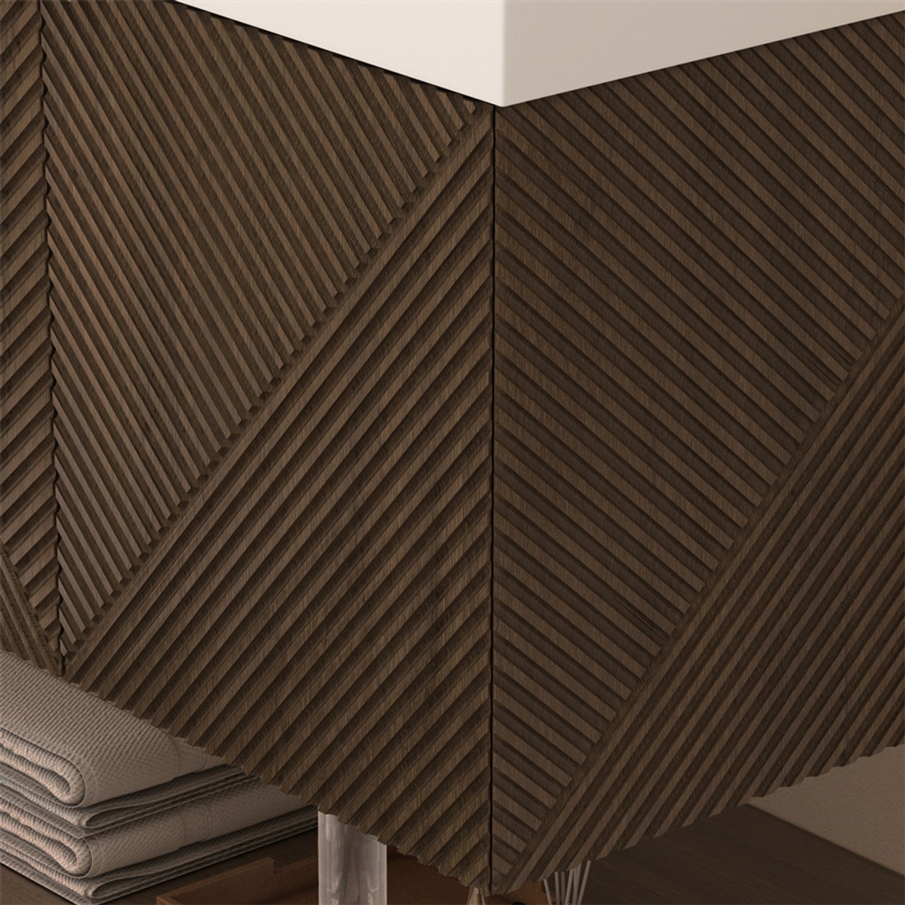 Mystique 60" Wall-Mounted Vanity with Acrylic Sink