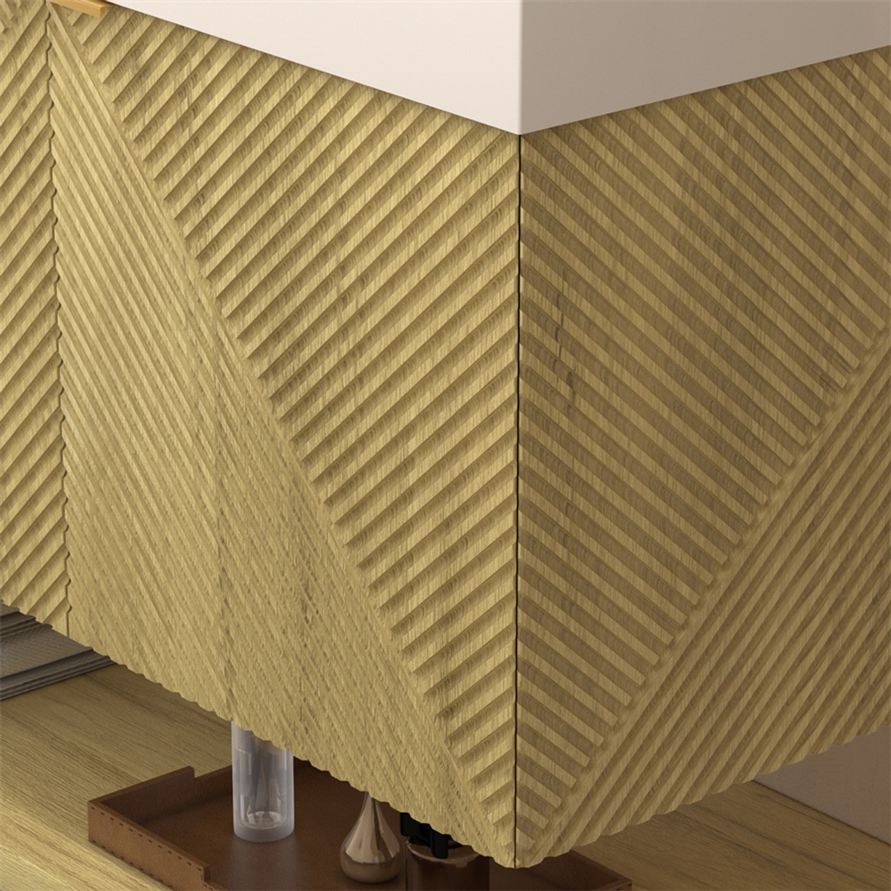 Mystique 60" Wall-Mounted Vanity with Acrylic Sink