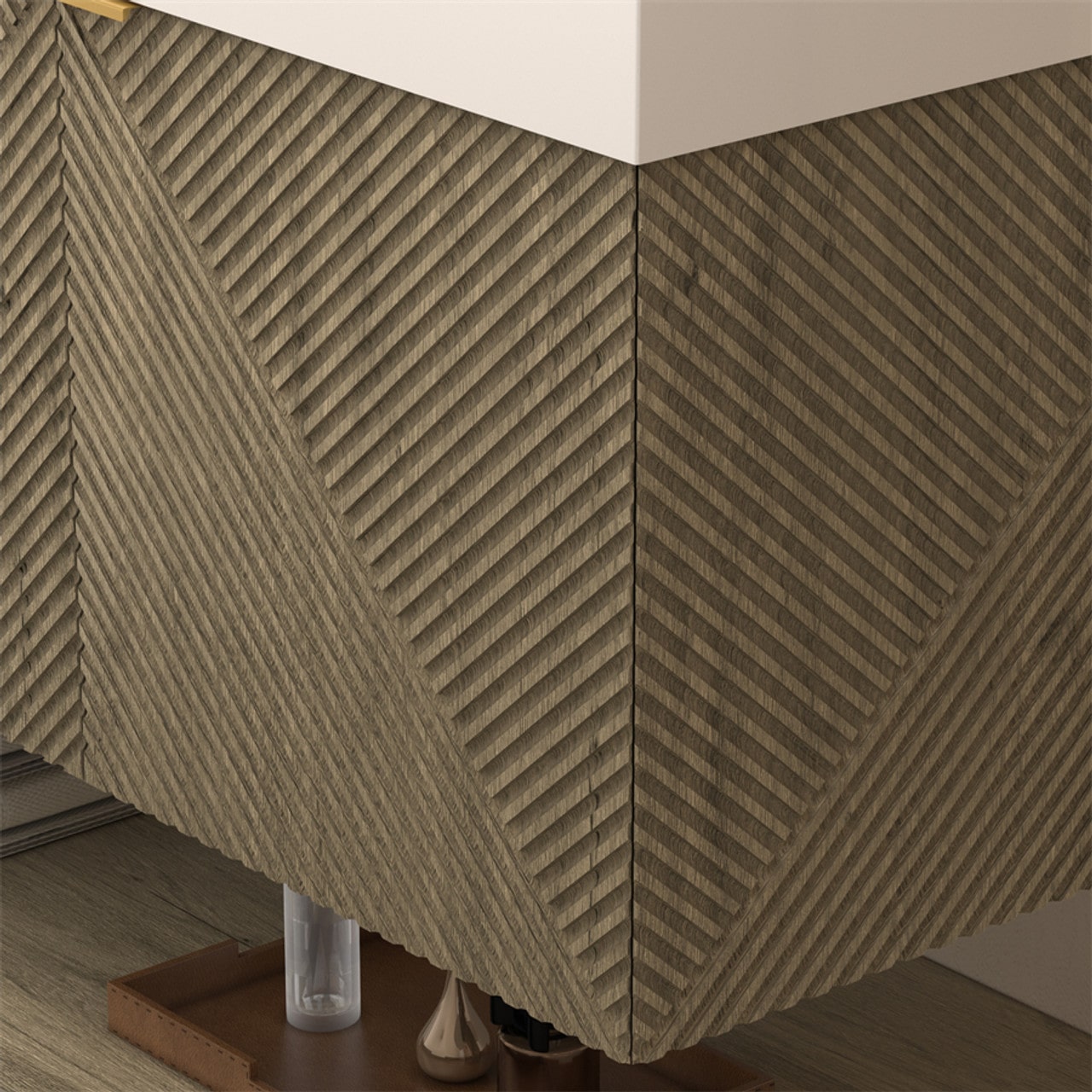 Mystique 72" Wall-Mounted Vanity with Acrylic Sink