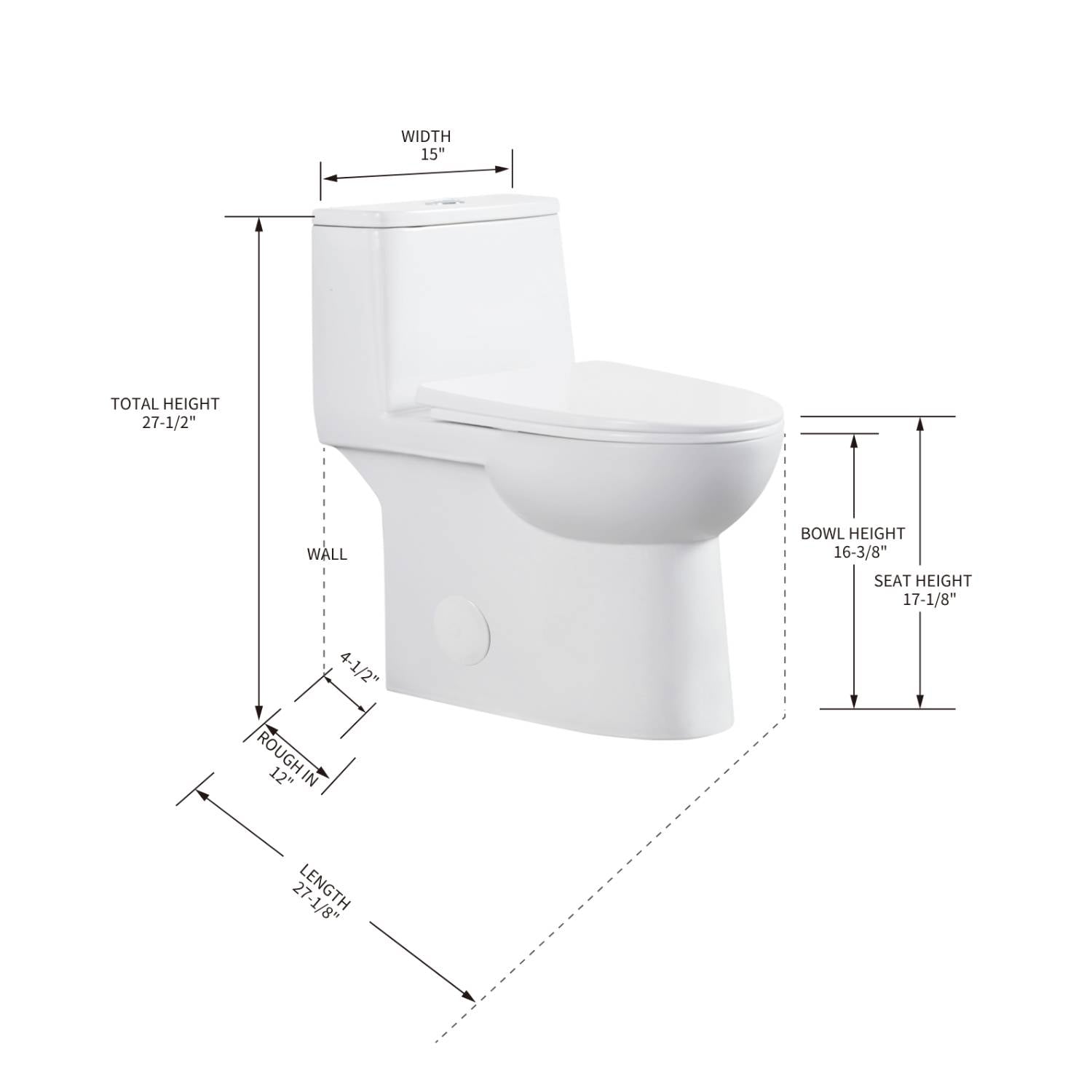 One Piece Toilet - V3 - Dual Vanity Plus