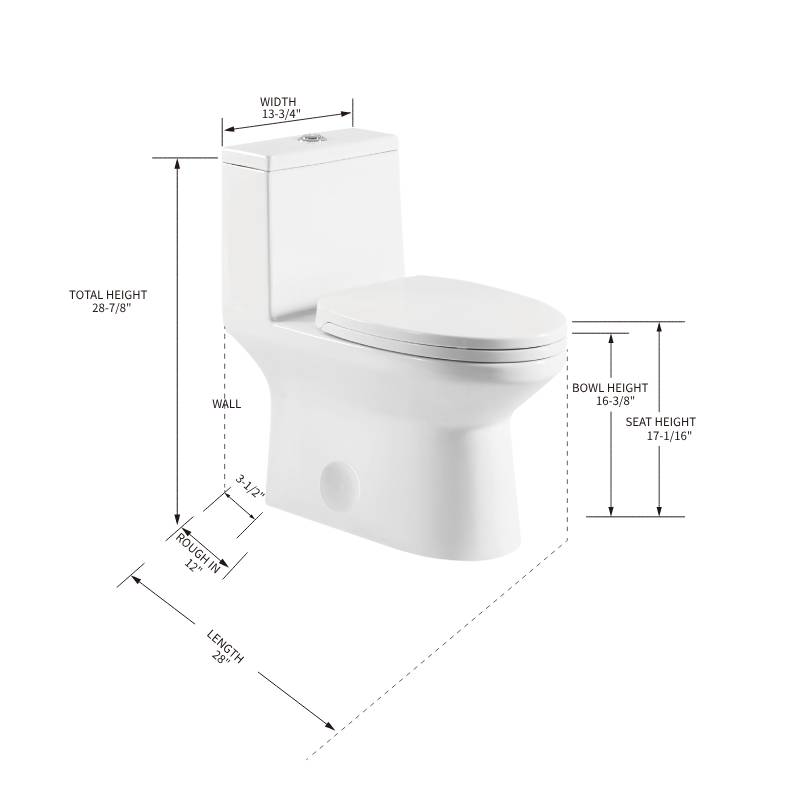 A traditional toilet installation in a classic bathroom lavatory, featuring a porcelain design with a modern touch for comfort and durability