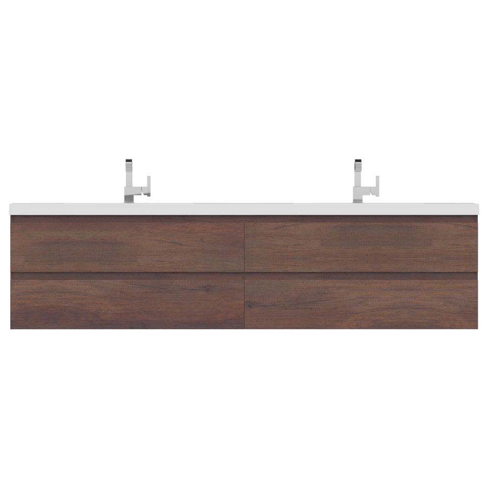 Paterno 84" Wall Mounted Double Bathroom Vanity