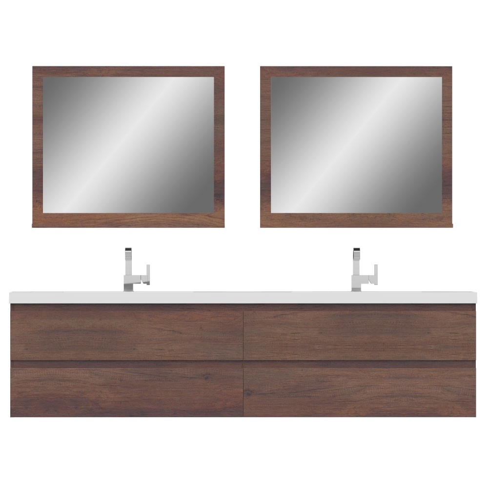 Paterno 84" Wall Mounted Double Bathroom Vanity