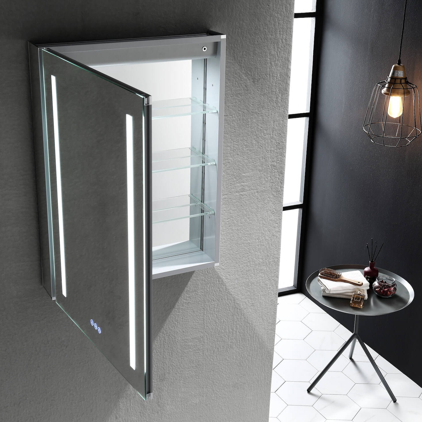 Pillar – 24 Inches LED Medicine Cabinet Vanity Plus