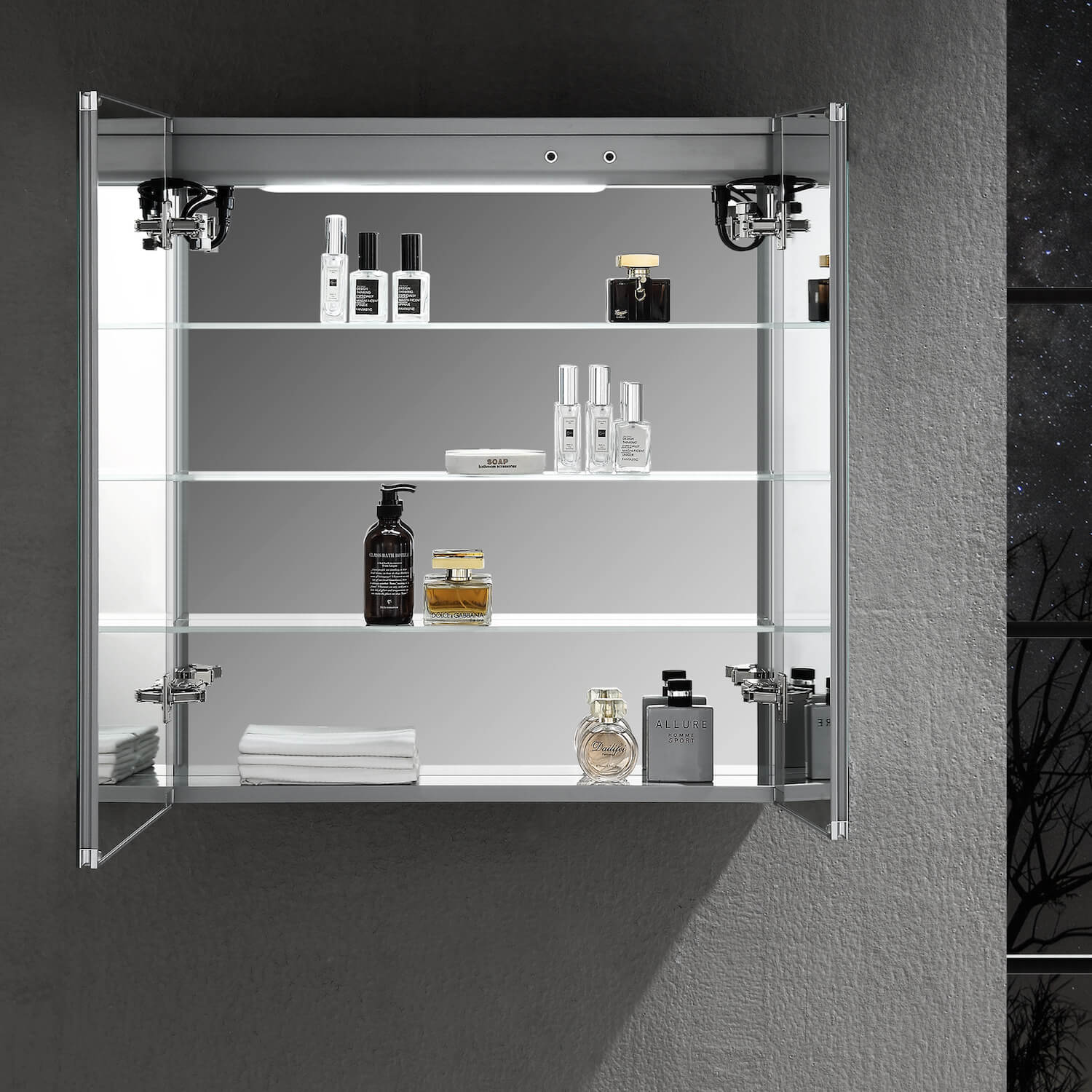 Pillar – 30 Inches LED Medicine Cabinet Vanity Plus