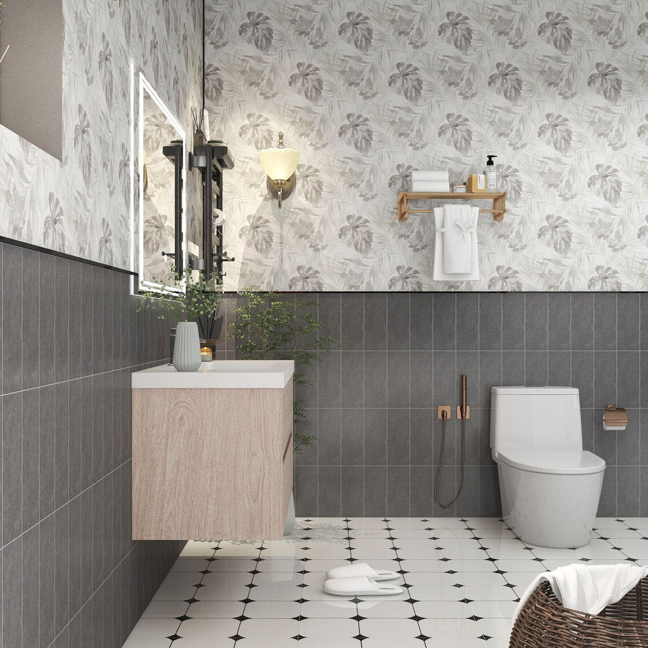 Louis 42" Modern Wall-Mounted Vanity