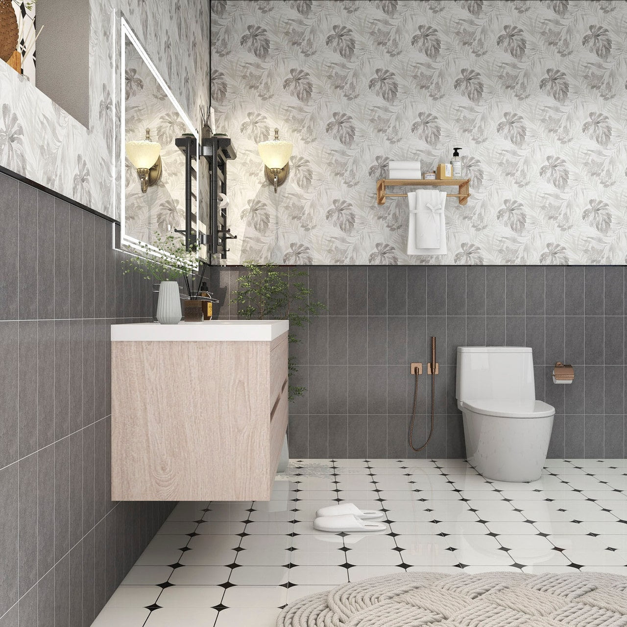 Louis 72" Modern Wall-Mounted with Double Sink