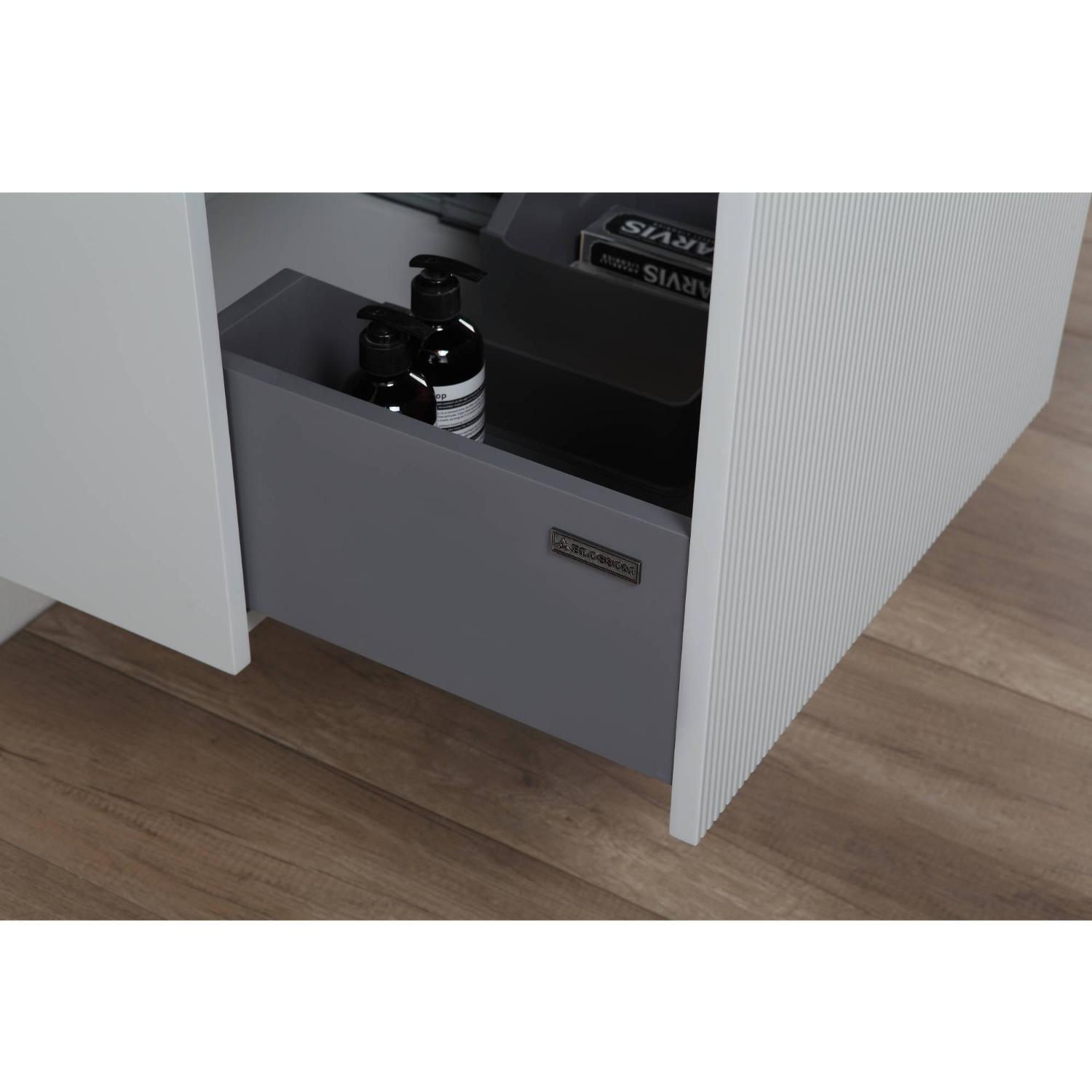 Positano 24″ Vanity with Acrylic Sink Vanity Plus - Luxury Bathroom Vanity