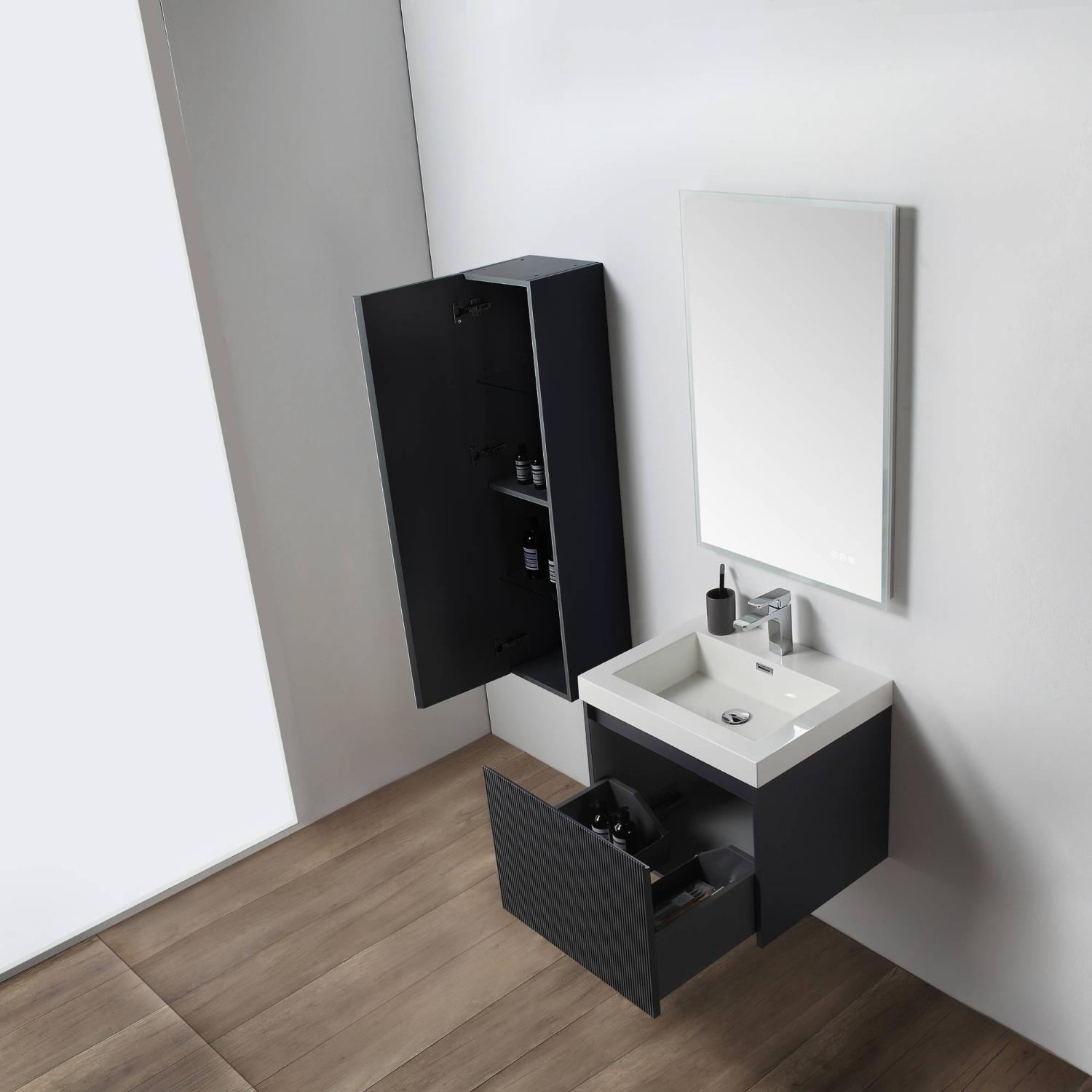 Positano 24″ Vanity with Acrylic Sink Vanity Plus - Luxury Bathroom Vanity