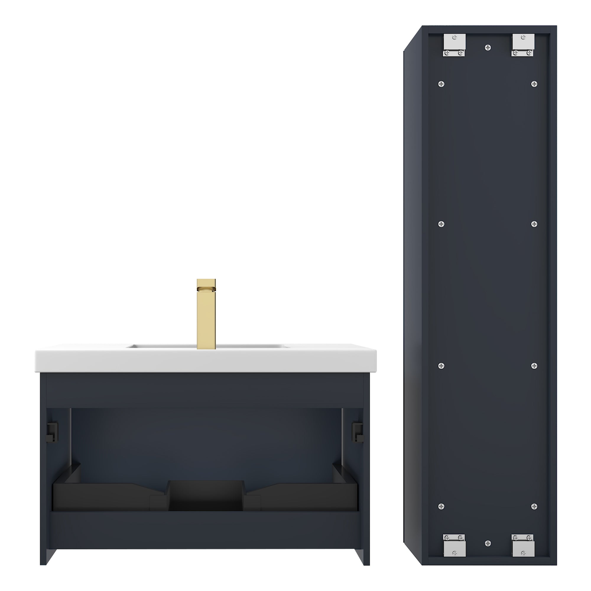 Positano 30″ Vanity with Acrylic Sink Vanity Plus - Luxury Bathroom Vanity