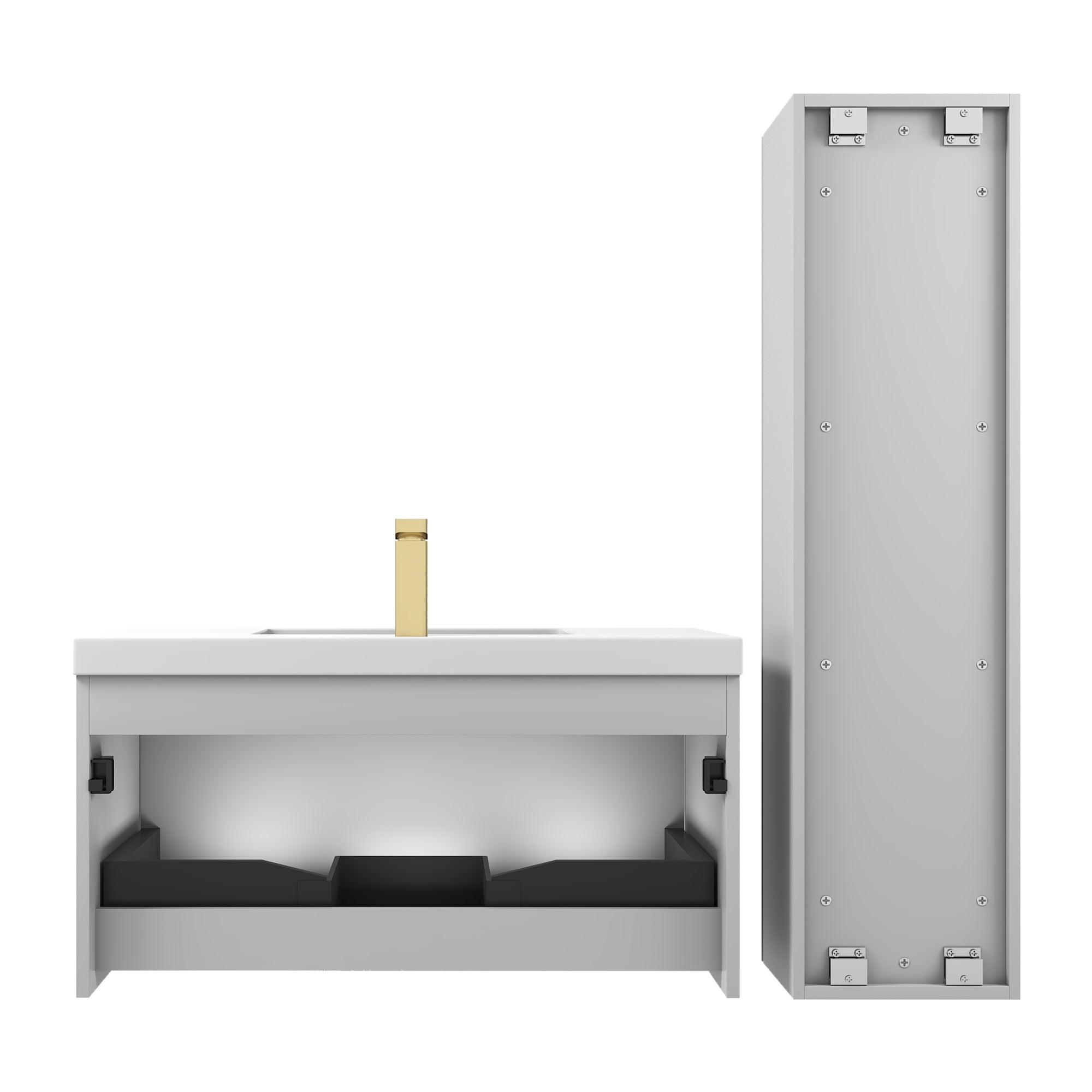 Positano 30″ Vanity with Acrylic Sink Vanity Plus - Luxury Bathroom Vanity